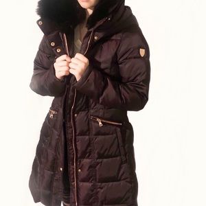 Vince Camuto Faux Fur Trim Puffer Coat